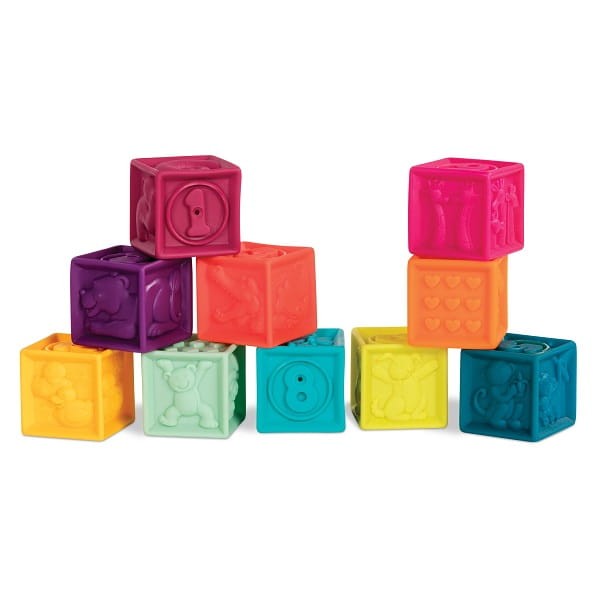 Elemenosqueeze – klocki miękkie – zestaw duży / B.Toys