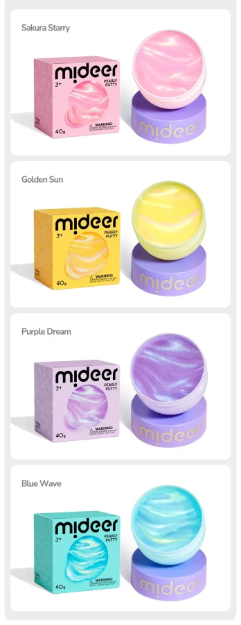 Perłowa masa sensoryczna Pearly Putty - purple dream / Mideer