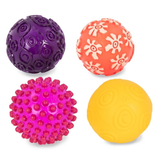 Oddballs – zestaw czterech piłek sensorycznych / B.Toys