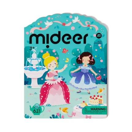 Zestaw żelowych naklejek wielokrotnego użytku - Princess Dress-Up / Mideer