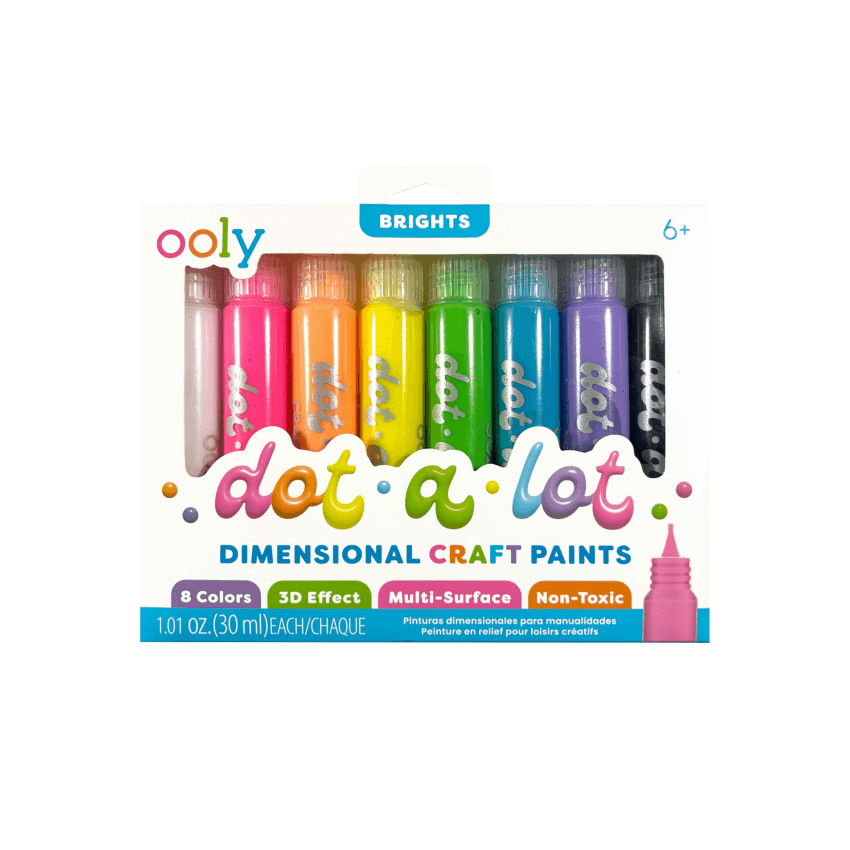 Farby Kropkowe Dot-A-Lot, Jaskrawe, 8 farb / Ooly