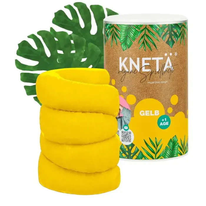 Wegańska masa plastyczna w puszce XXL, 1kg - żółta / KNETA