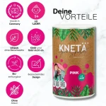 Wegańska masa plastyczna w puszce XXL, 1kg - różowa / KNETA