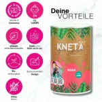 Wegańska masa plastyczna w puszce XXL, 1kg - jasna różowa / KNETA