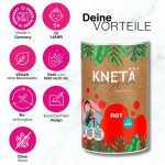 Wegańska masa plastyczna w puszce XXL, 1kg - czerwona / KNETA