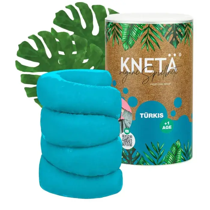 Wegańska masa plastyczna w puszce XXL, 1kg - turkusowa / KNETA