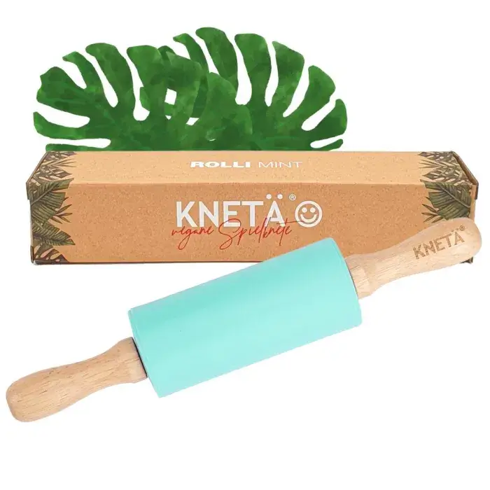 Silikonowy wałek do ciastoliny Rolli - miętowy / KNETA