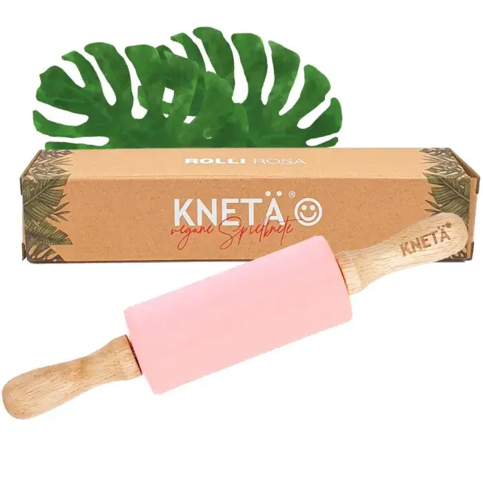 Silikonowy wałek do ciastoliny Rolli - jasny różowy / KNETA