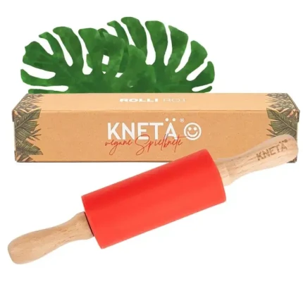 Silikonowy wałek do ciastoliny Rolli - czerwony / KNETA