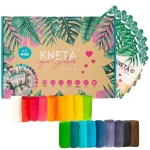 Zestaw 18 kolorów wegańskiej ciastoliny, 18x50g / KNETA