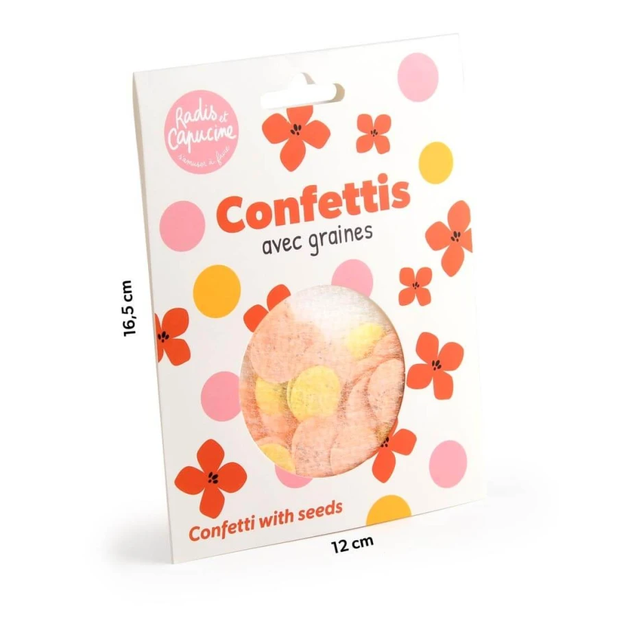 Konfetti papierowe z nasionami kwiatów / Radis et Capucine