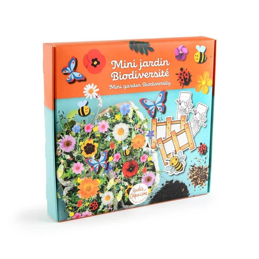 Zestaw do sadzenia nasion Mini ogródek kwiatów / Radis et Capucine