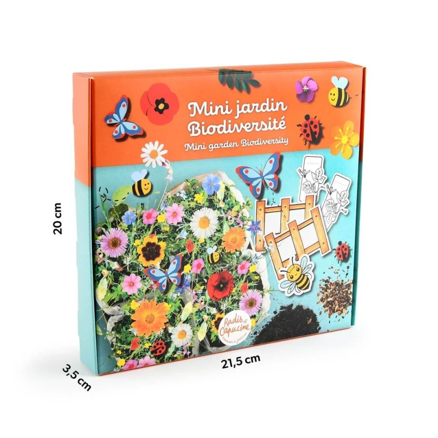 Zestaw do sadzenia nasion Mini ogródek kwiatów / Radis et Capucine