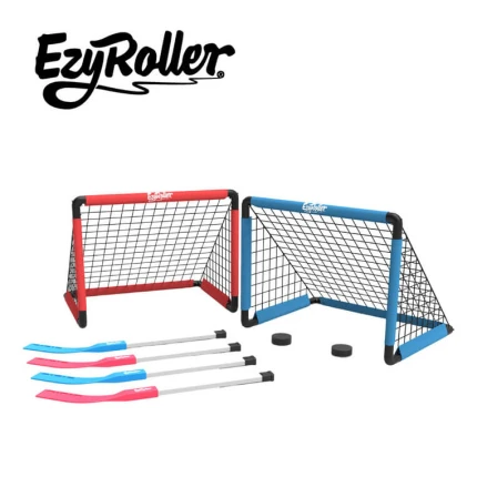 PRE ORDER: Zestaw do gry w hokeja dla 4 osób (bramki, krążki, kije) / EzyRoller