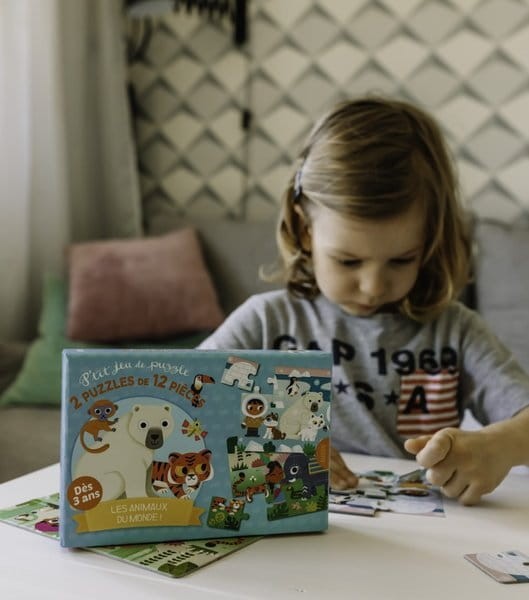 Zestaw 2x puzzle antarktyda i dżungla 3+ / Auzou