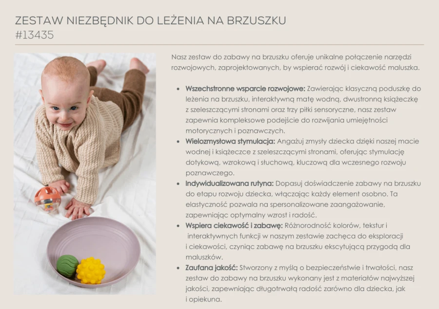 Zestaw niezbędnik do leżenia na brzuszku / Taf Toys