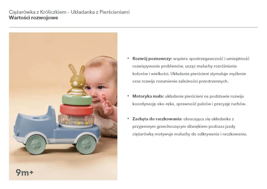 Kolorowa Ciężarówka z Króliczkiem 2w1 / Taf Toys