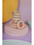 Drewniana zabawka sensoryczna Donut Calm - różowy / Petit Boum