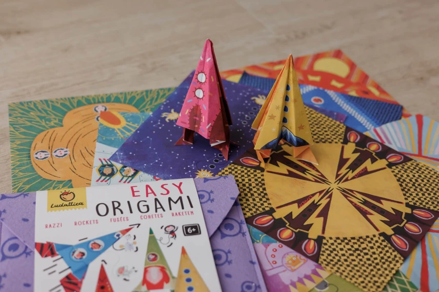 EASY ORIGAMI - zestaw kreatywny - RAKIETY / Ludattica