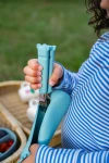 Zestaw sztućców Koala Zoe z silikonowym etui - Sea Green / the cotton cloud