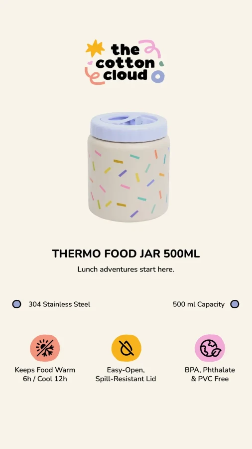 Termos obiadowy 500ml - Club Soleil / The cotton cloud