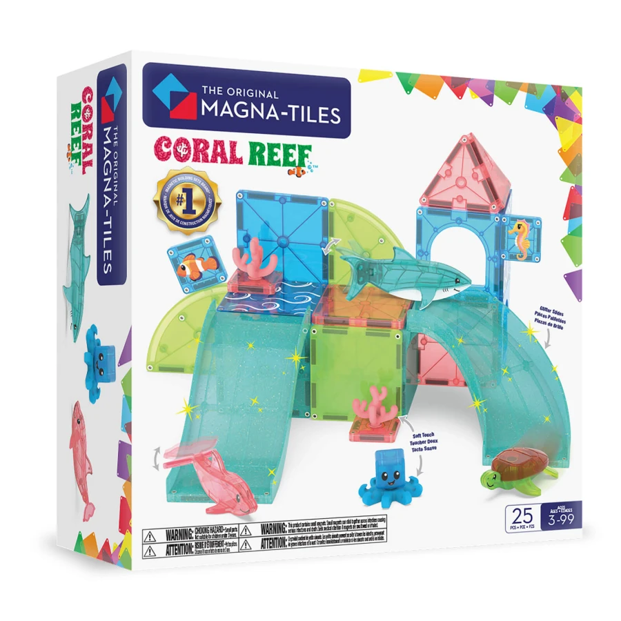 Klocki Magnetyczne Coral Reef, 25 el. / Magna-Tiles