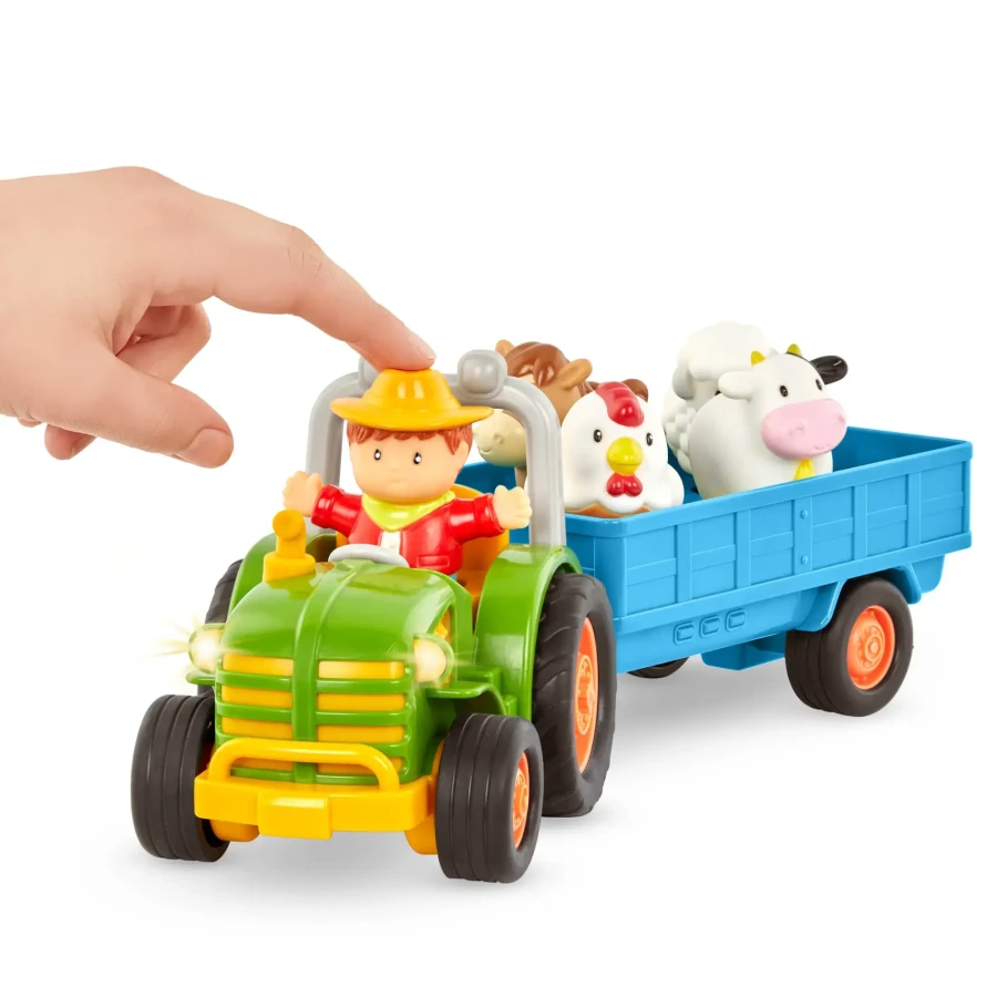 Traktor z przyczepą, rolnikiem i zwierzętami - Farming Fun Tractor / Battat