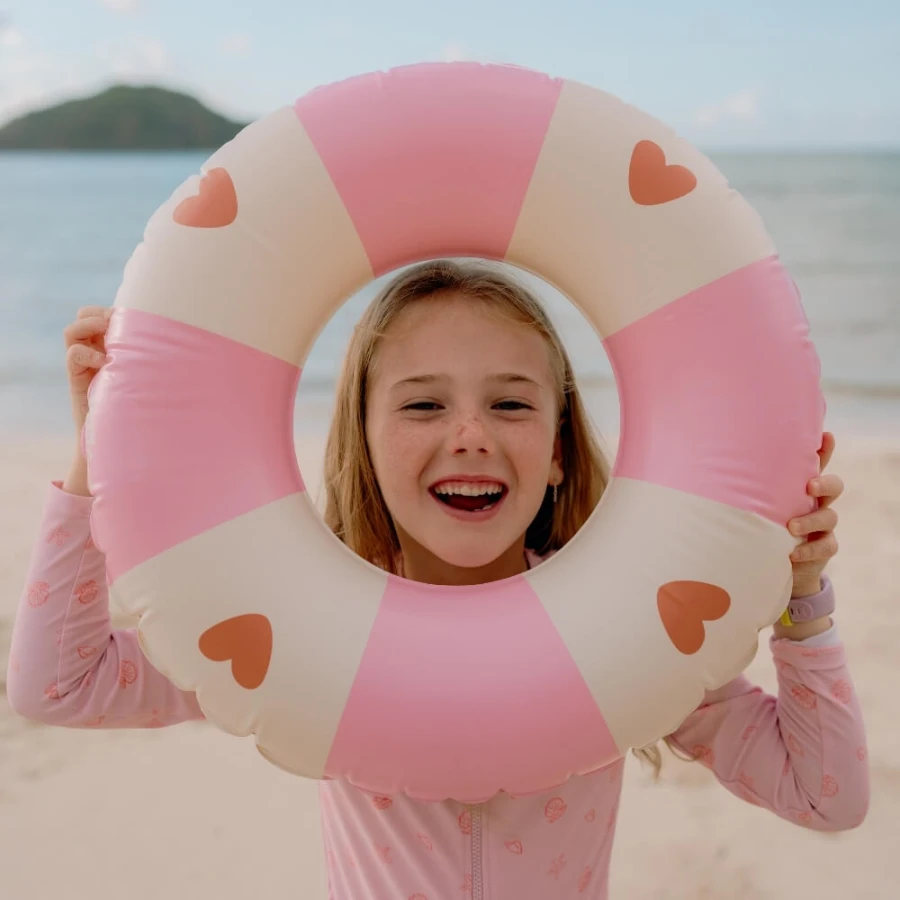 Koło do pływania dla dzieci Ø55 cm - Pink, Cozy Hearts / The Swim Essentials