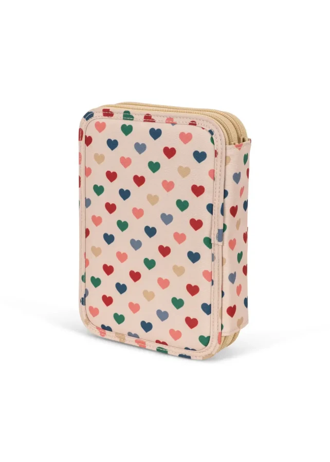Piórnik Clover z wyposażeniem - coeur colorè frappe / Konges slojd