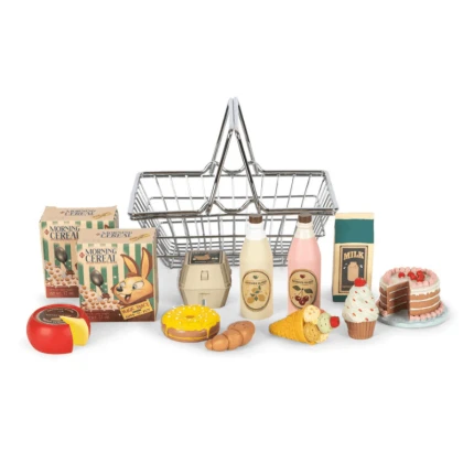 Koszyk z produktami spożywczymi Mini Market - multi / Konges Slojd