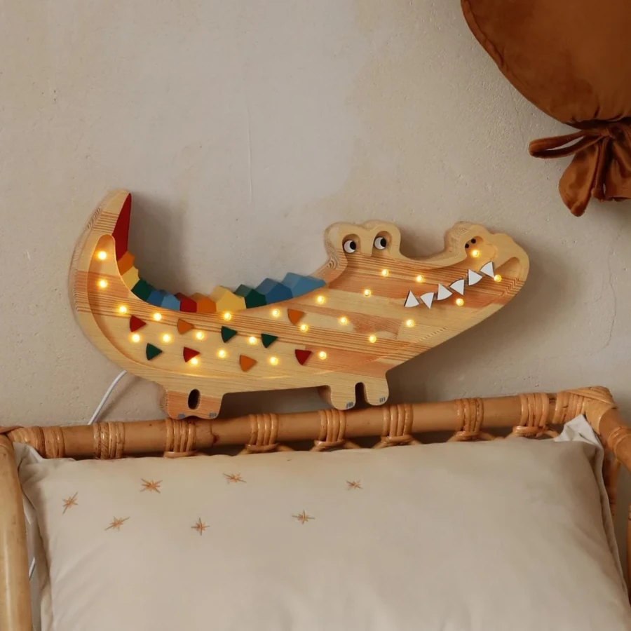 Lampa Little Lights Krokodyl CARIBBEAN WOOD /Little Lights