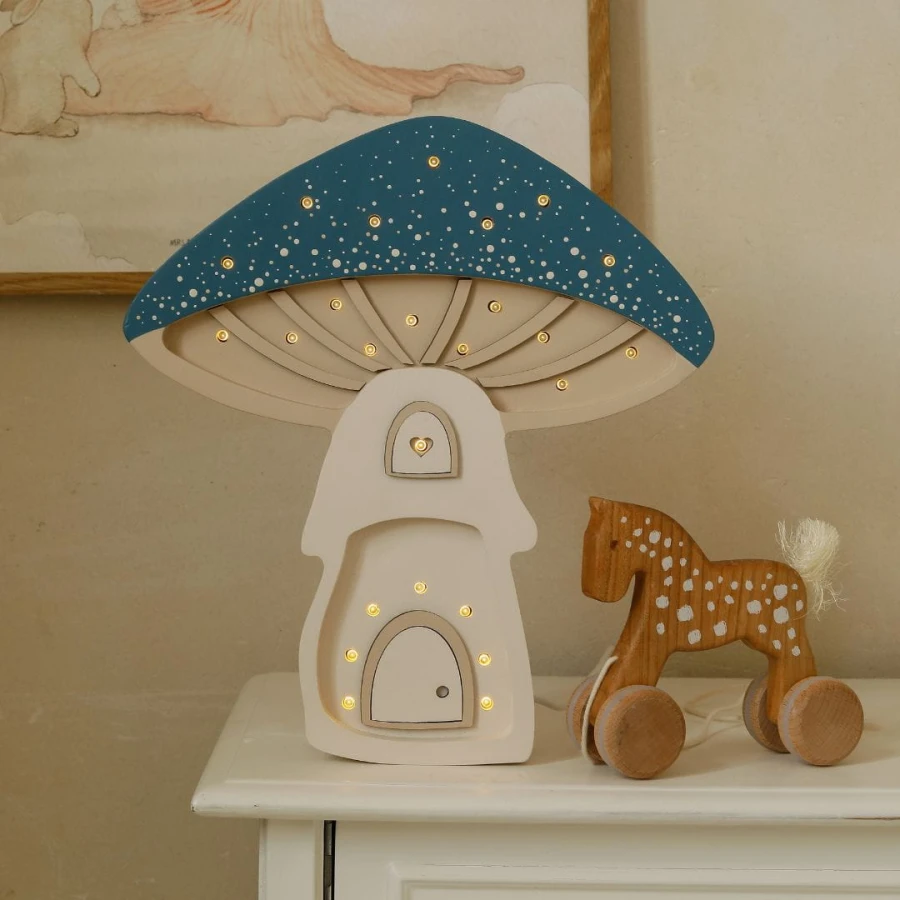Lampa Little Lights Mushroom House - Starry Night Blue / Little Lights