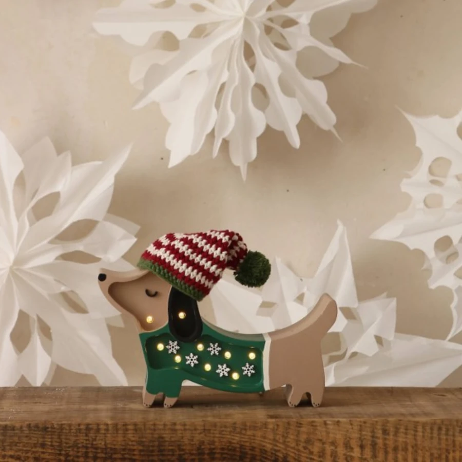 Lampa Little Lights Piesek Mini CHRISTMAS SNOWFLAKE / Little Lights