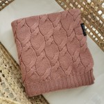 Kocyk z wełny merino - piwonia, kolekcja PREMIUM / Lullalove