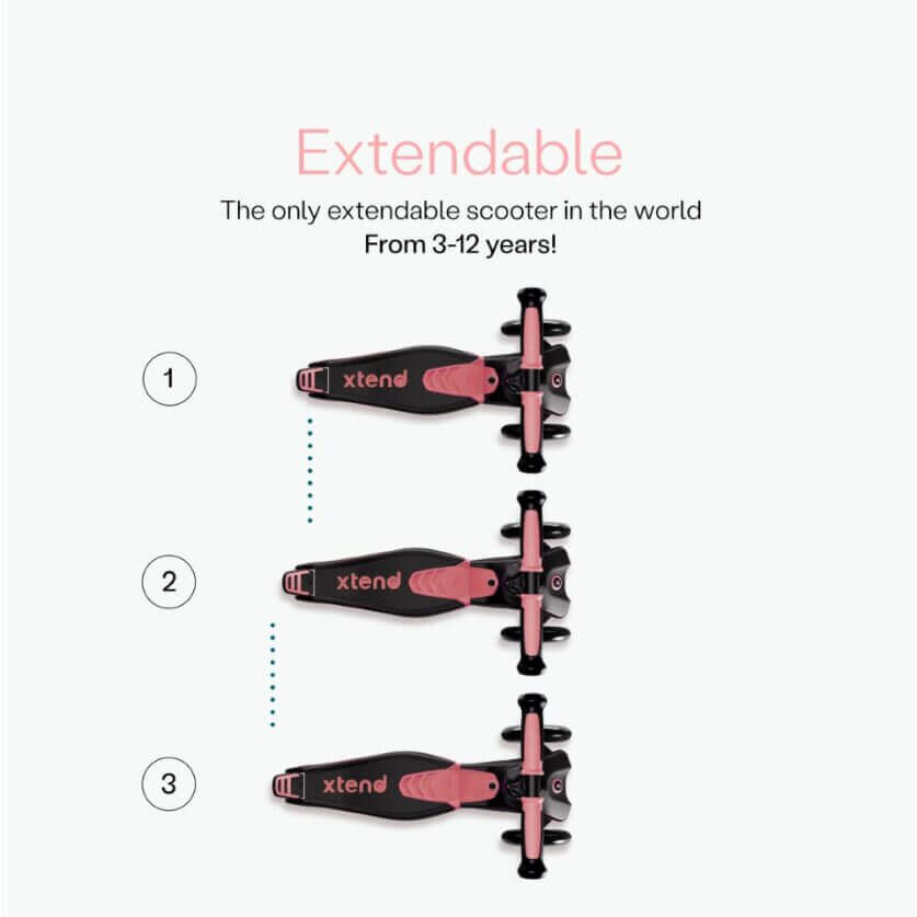 USZKODZONE OPAKOWANIE: Hulajnoga 4w1 Xtend Scooter + Ride-on, Salmon Pink / smarTrike