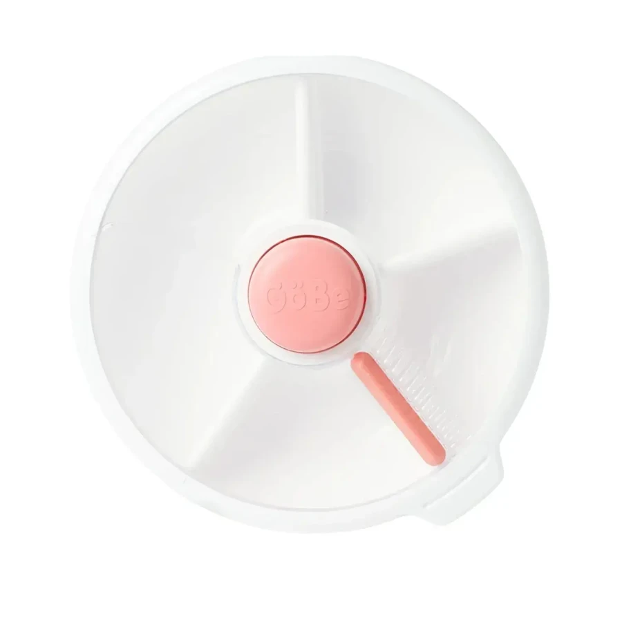 LARGE SNACK SPINNER duży pojemnik na przekąski, Coral Pink / GOBE