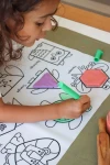 Moja Pierwsza Mata Silikonowa do Kolorowania A3 - Kształty / HeyDoodle