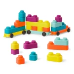 Miękkie klocki sensoryczne z WAGONIKAMI - Buildin’ Squishies / B.Toys