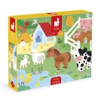 Puzzle sensoryczne Farma 20 el. 2+ / Janod