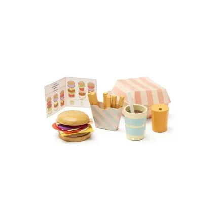 Drewniany zestaw „menu hamburgerowe” / Kids Concept