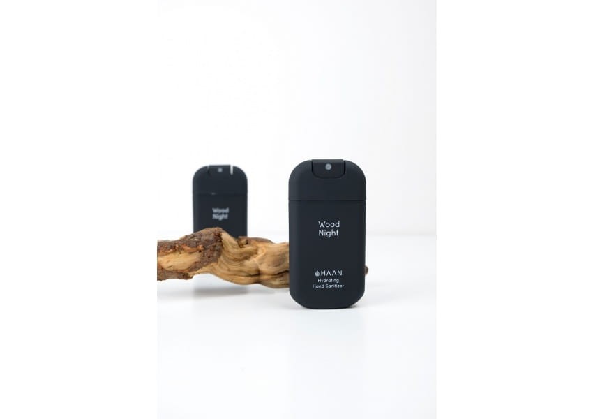 Dezynfekujący spray do rąk Haan Pocket - Wood Night / HAAN