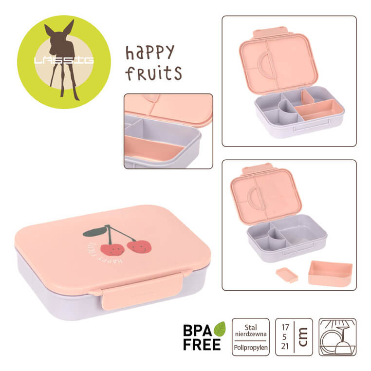 Lunchbox Bento z przegródkami Happy Fruits Cherry / Lassig