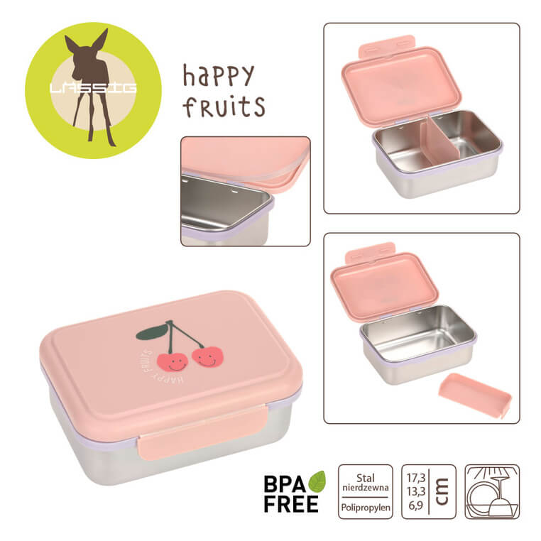 Lunchbox ze stali nierdzewnej Happy Fruits Cherry / Lassig