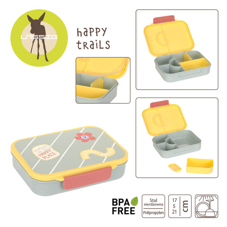 Lunchbox Bento z przegródkami Happy Trails Flower / Lassig