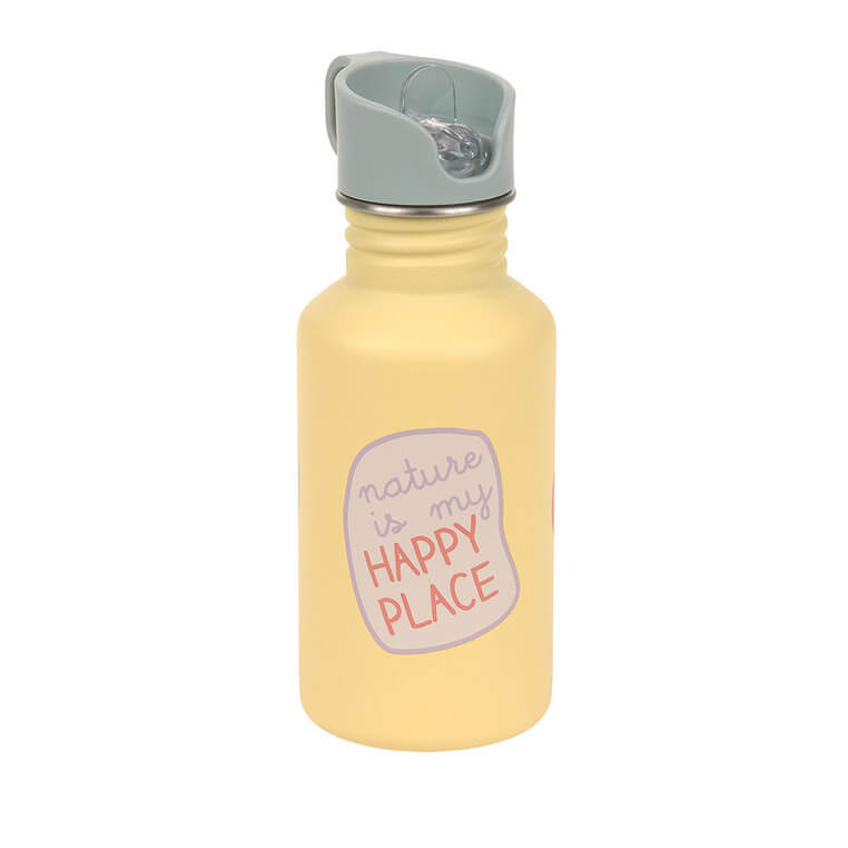 Bidon ze stali nierdzewnej z ustnikiem i uchwytem, 500 ml Happy Trails Flower / Lassig