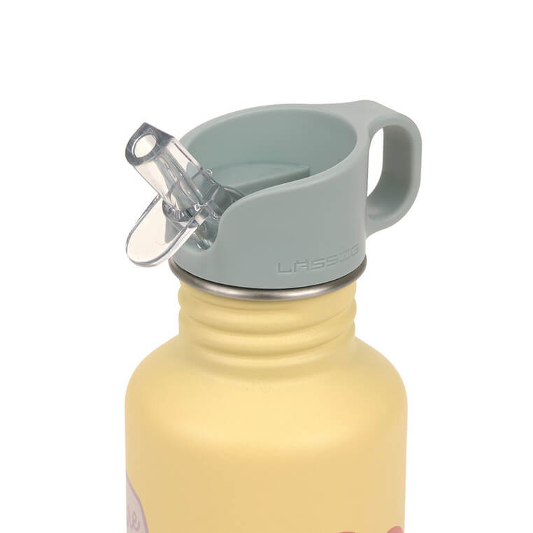 Bidon ze stali nierdzewnej z ustnikiem i uchwytem, 500 ml Happy Trails Flower / Lassig