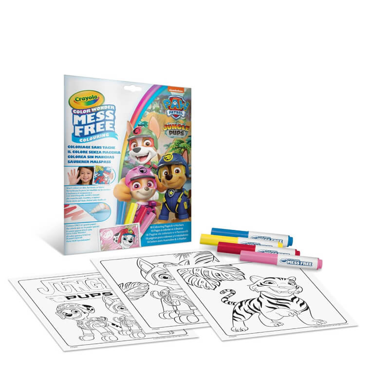 Kolorowanka dla dzieci i 4 niebrudzące magiczne flamastry Color Wonder Mess Free Psi Patrol 3+ / Crayola
