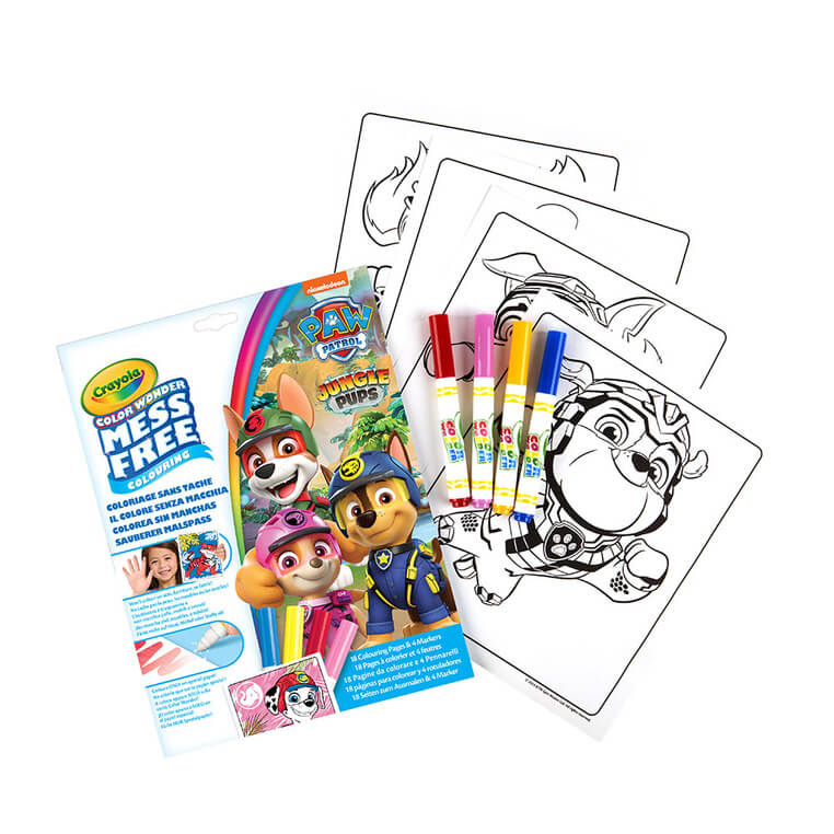 Kolorowanka dla dzieci i 4 niebrudzące magiczne flamastry Color Wonder Mess Free Psi Patrol 3+ / Crayola