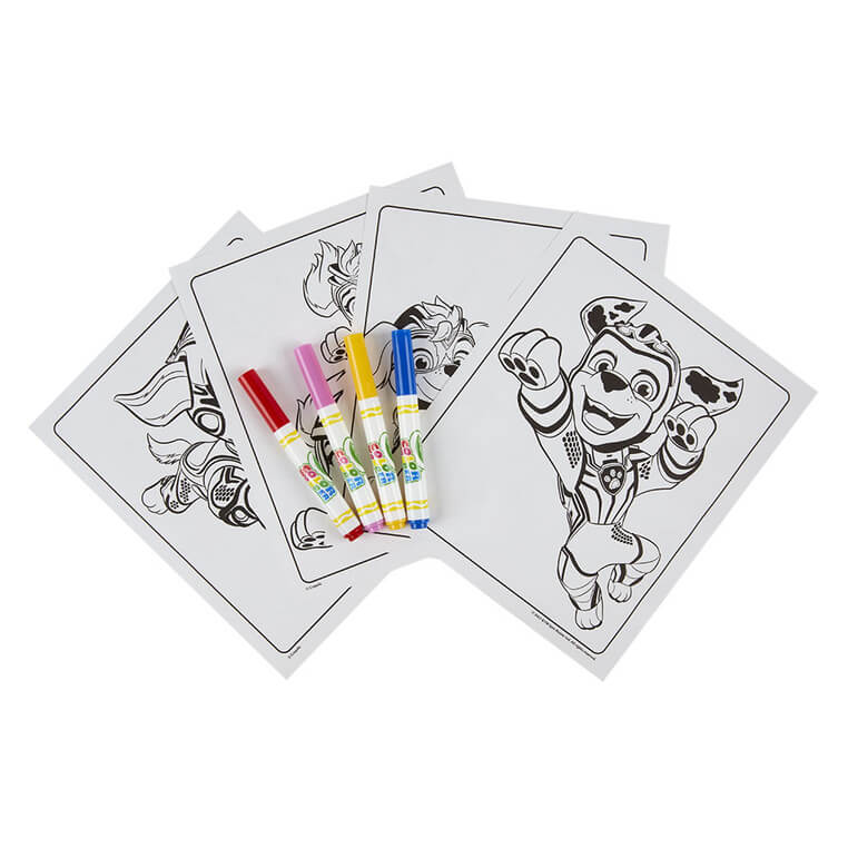 Kolorowanka dla dzieci i 4 niebrudzące magiczne flamastry Color Wonder Mess Free Psi Patrol 3+ / Crayola