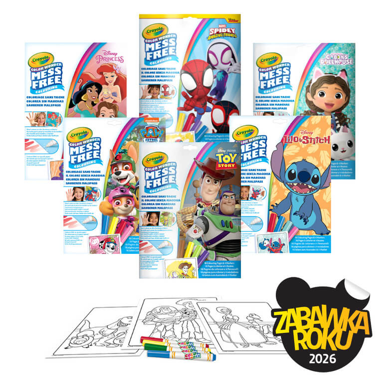 Kolorowanka dla dzieci i 4 niebrudzące magiczne flamastry Color Wonder Mess Free Bluey 3+ / Crayola